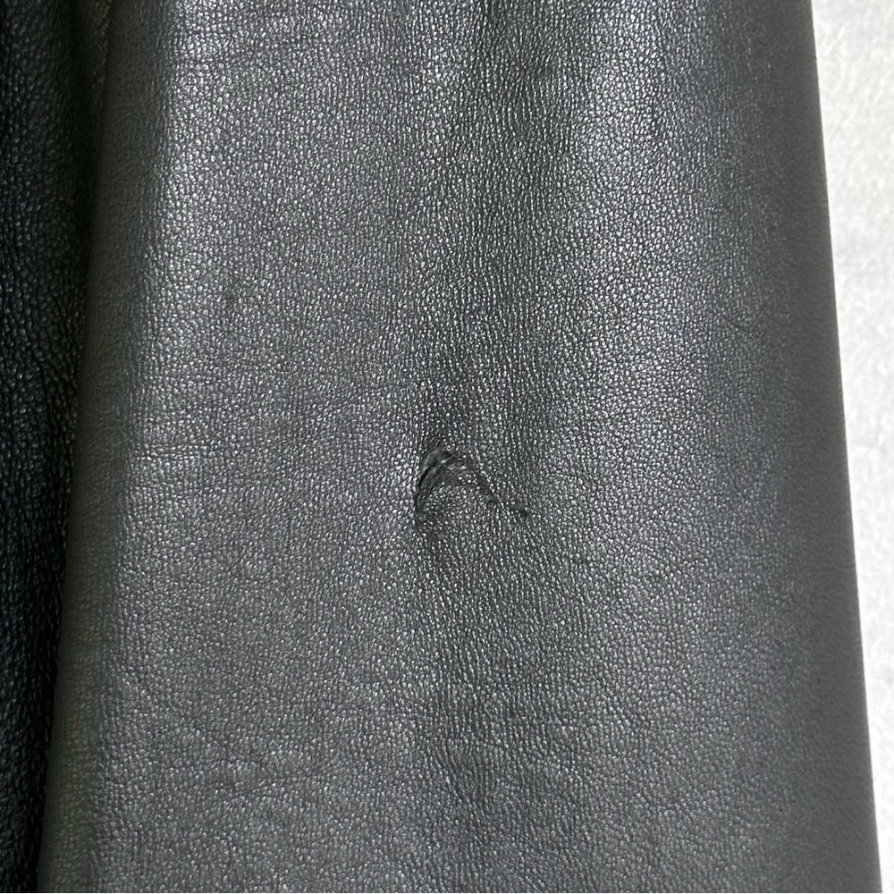 Oversized Boyfriend Black Lambskin Leather Coat Jacket Buttery Soft Quiet Luxury - Picture 12 of 13